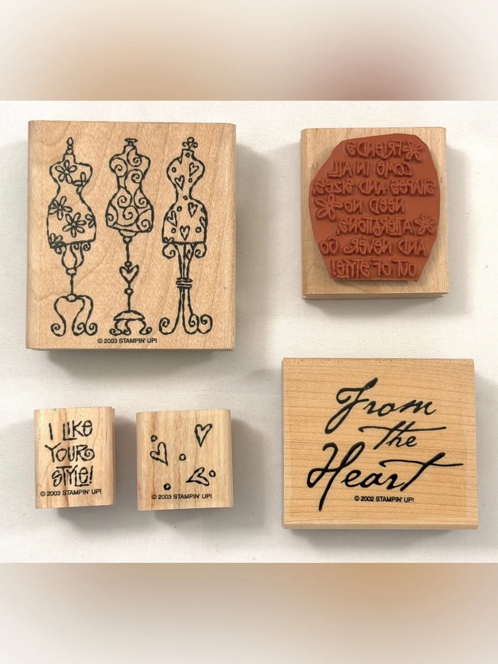 2 Stampin’ Up Stamp Sets ~Fashion/Friends/A Girl Thing + Free Stamp Pad